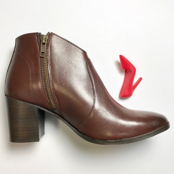 NWT Frye Nora Zip Short Boots Booties Redwood - Picture 3 of 6